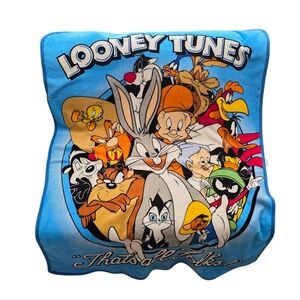Looney Tunes Fleece Throw Blanket Warner Bros Bugs Bunny Taz Daffy Sylvester
